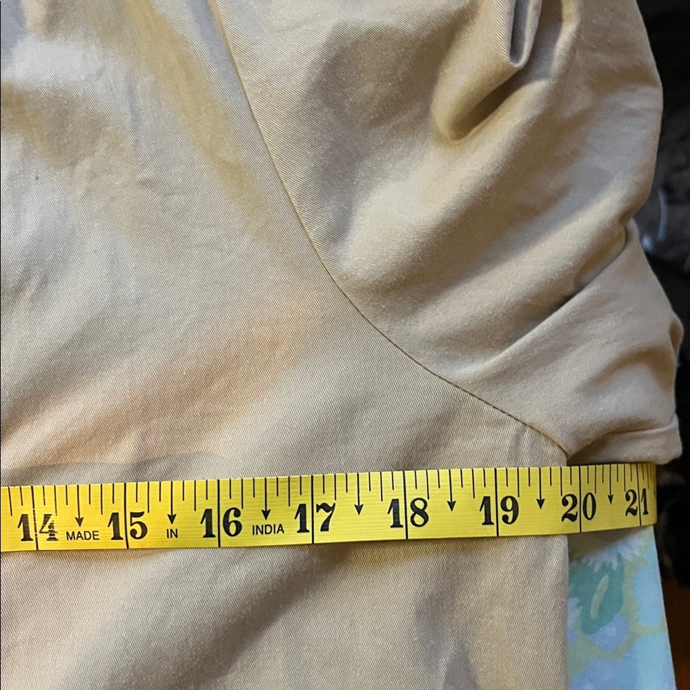 Tuckernuck X Pomander Place | Khaki Claiborne Shift Dress Snap Buttons Medium‎ - Picture 10 of 15